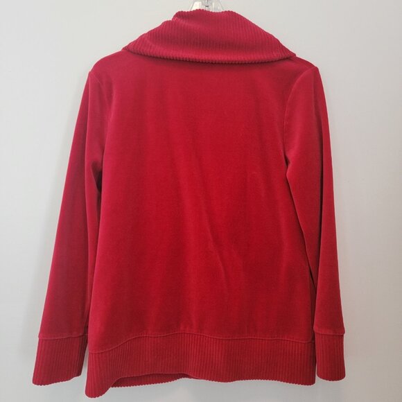 Jones New York Cardigan Signature Petite Red‎ Top Long Sleeve Sweater Size PS - Picture 6 of 8
